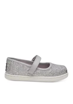 TOMS® Girls Silver Iridescent Glimmer Mary jane Flats -Deals TOMS Store Belk 18