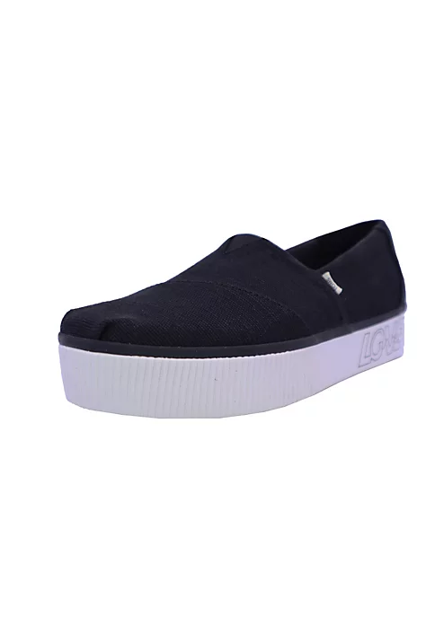 Toms Women's Black Heritage Alpargata Slip-On Shoes - 5.5M 4 Toms Women's Black Heritage Alpargata Slip-On Shoes - 5.5M - Image 2