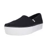 Toms Women's Black Heritage Alparagata Boardwalk Slip-On Shoes