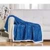 Décor&More Ultra Lush Heavy Sherpa Throw Blanket (50" x 60") - Royal Blue -Deals TOMS Store Belk 496