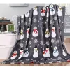 Décor&More Velvet Touch Holiday Throw Fleece Blanket (50 x 60) - Grey Frosty -Deals TOMS Store Belk 518