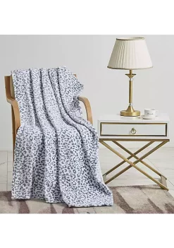 Décor&More Extra Heavy and Plush Oversized Throw Blanket (50" x 70") - Grey&White Leopard