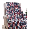 Décor&More American Pride Collection Microplush Firefighter Blanket (50" x 60") - Fire Fighter Patchwork - Fire Truck Blanket for Boy, Girl or Adults -Deals TOMS Store Belk 564