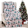 Décor&More Santa's Little Helper Collection Festive and Cuddly Holiday Microplush Throw Blanket (50" x 60") - Cupcakes -Deals TOMS Store Belk 572