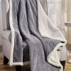 Décor&More Ultra Lush Heavy Sherpa Throw Blanket (50" x 60") - Grey -Deals TOMS Store Belk 574