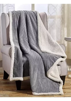 Décor&More Ultra Lush Heavy Sherpa Throw Blanket (50" x 60") - Grey -Deals TOMS Store Belk 575