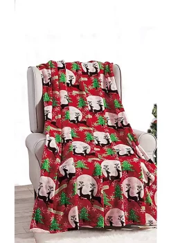 Décor&More Festive Holiday Microplush Throw Blanket (50''x60'') - Holiday Magic