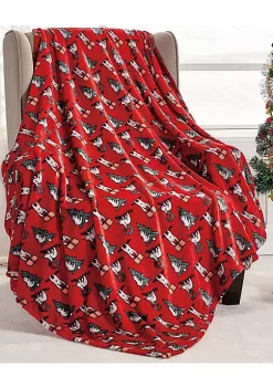 Décor&More Happy Holidays Microplush Throw Blanket (50 in x 60 in) - Christmas Sloth