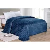 Décor&More Ultra Plush King Size Chevron Arrow Jacquard Microplush Blanket (102" x 90") - Navy -Deals TOMS Store Belk 588