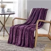 Décor&More Damask Embossed Ultra Lush Throw Blanket (50" x 60") - Plum -Deals TOMS Store Belk 592