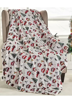 Décor&More Happy Holidays Microplush Throw Blanket (50“ x 60“) - Christmas Time