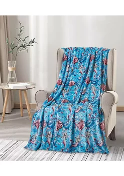Décor&More Under The Sea Collection Microplush Throw Blanket (50" x 60") - Mermaid Paradise