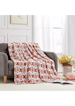 Décor&More PlushElegance by Extra Soft Oversized Throw Blanket (50" x 70") - Idris Geometric