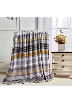 Décor&More Extra Heavy and Plush Throw Blanket (50" x 60") - Summer Stripes