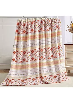 Décor&More ztec Style Oversized Luxe Plush Throw Blanket (50" x 70")
