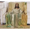 Décor&More Jesus Christ Religious 50" x 70" Oversized Super Soft Microplush Throw Blanket -Deals TOMS Store Belk 672