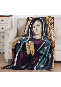 Décor&More Virgin Mary Religious 50" x 70" Oversized Super Soft Microplush Religious Culture Throw Blanket