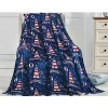 Décor&More Summertime by The Shore Extra Soft Microplush Throw Blanket (50" x 60") - Lighthouse -Deals TOMS Store Belk 690