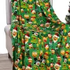 Décor&More Santa's Little Helper Collection Festive and Cuddly Holiday Microplush Throw Blanket (50" x 60") - Funny Faces -Deals TOMS Store Belk 692